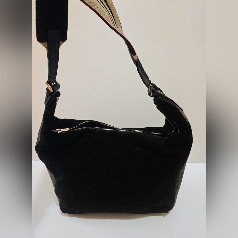 Burberry Black Suede Vintage Hobo Bag - Picture 3 of 14